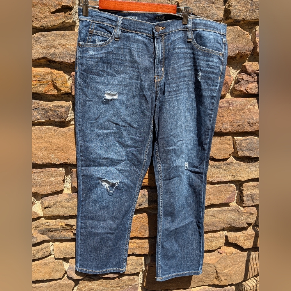 A.N.A. Skinny Boyfriend Distressed Jeans